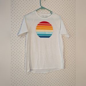 ♥️ 💙 Reel Life Logo Graphic T-Shirt Circle Pattern Quick Dry Watersports